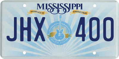 MS license plate JHX400