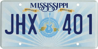 MS license plate JHX401