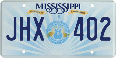 MS license plate JHX402