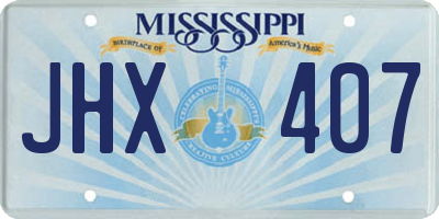 MS license plate JHX407