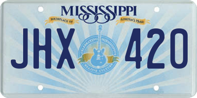 MS license plate JHX420