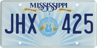 MS license plate JHX425