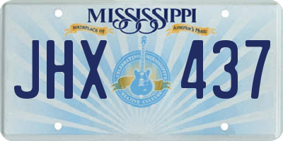 MS license plate JHX437