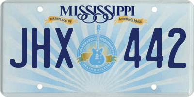 MS license plate JHX442