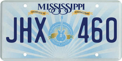 MS license plate JHX460