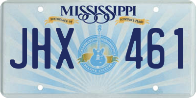 MS license plate JHX461