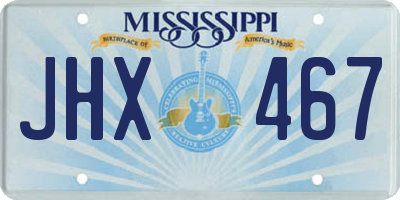MS license plate JHX467