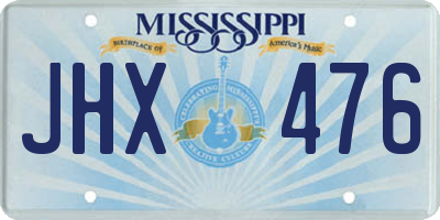 MS license plate JHX476