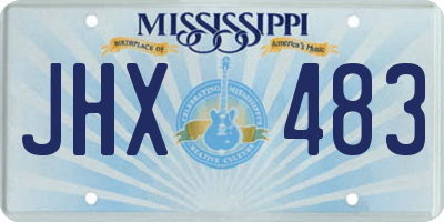 MS license plate JHX483