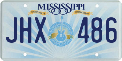 MS license plate JHX486