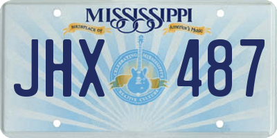 MS license plate JHX487
