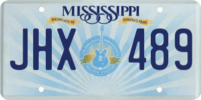 MS license plate JHX489