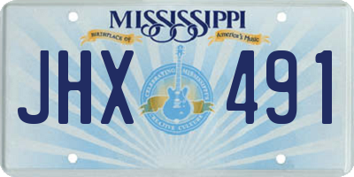 MS license plate JHX491