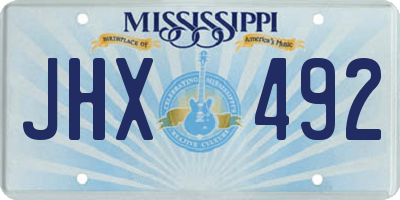 MS license plate JHX492