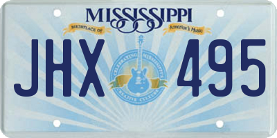 MS license plate JHX495