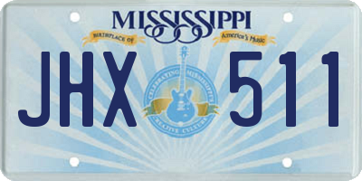 MS license plate JHX511