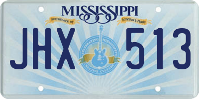 MS license plate JHX513