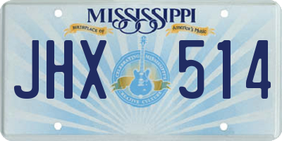 MS license plate JHX514