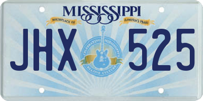 MS license plate JHX525