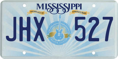 MS license plate JHX527