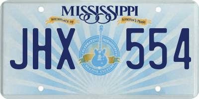 MS license plate JHX554
