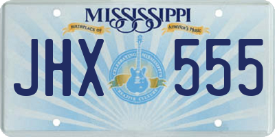 MS license plate JHX555