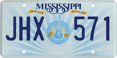 MS license plate JHX571
