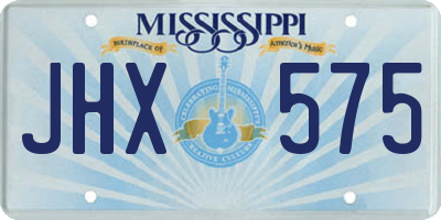 MS license plate JHX575