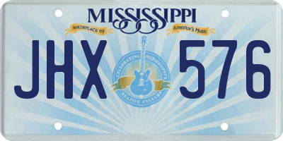 MS license plate JHX576