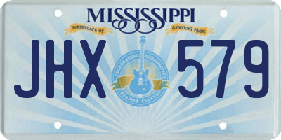 MS license plate JHX579