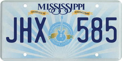 MS license plate JHX585