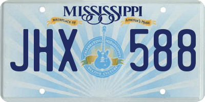 MS license plate JHX588