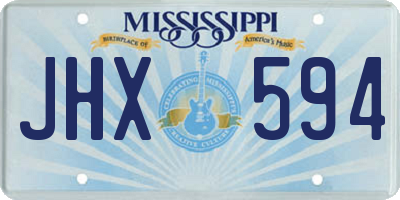 MS license plate JHX594