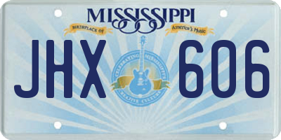 MS license plate JHX606
