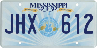 MS license plate JHX612