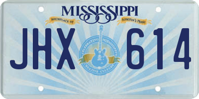 MS license plate JHX614