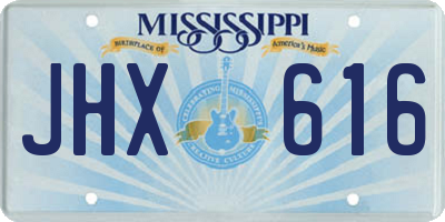 MS license plate JHX616