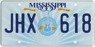 MS license plate JHX618