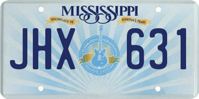 MS license plate JHX631