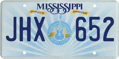MS license plate JHX652