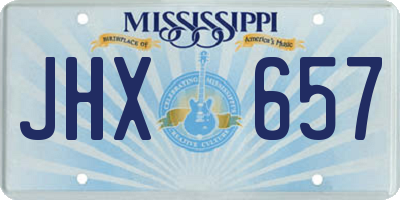 MS license plate JHX657