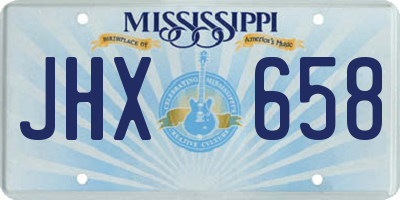 MS license plate JHX658