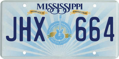 MS license plate JHX664