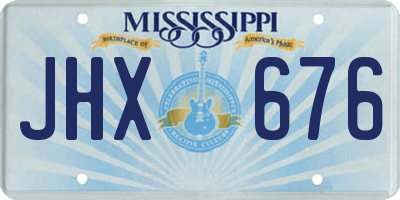 MS license plate JHX676
