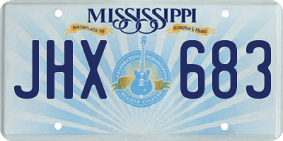 MS license plate JHX683