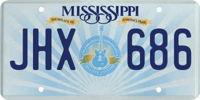 MS license plate JHX686