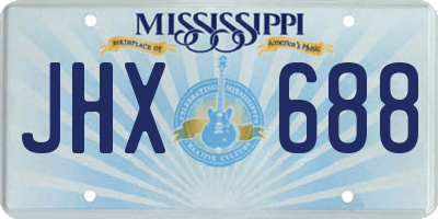 MS license plate JHX688