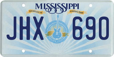 MS license plate JHX690