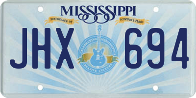MS license plate JHX694