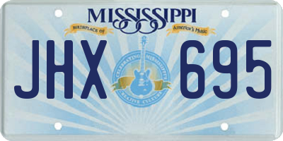 MS license plate JHX695